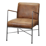 Dagwood Brown Leather Armchair by Moe's Home at Eve Furniture