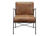 Dagwood Brown Leather Armchair by Moe's Home at Eve Furniture