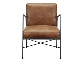 Dagwood Brown Leather Armchair by Moe's Home at Eve Furniture