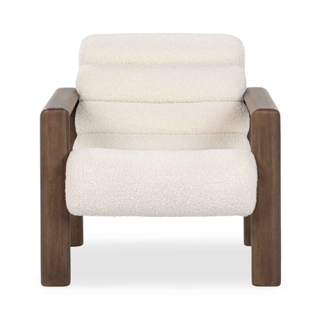 Dahlia Ivory Fleece Accent Chair by Classic Home at Eve Furniture