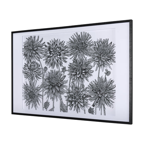 Dahlia Study - Detail by Mercana Studio Hand Embellished Textured Framed Art Photo Matted under Glas by Mercana at Eve Furniture