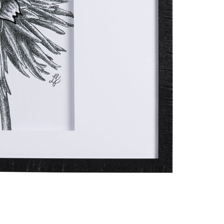 Dahlia Study - Detail by Mercana Studio Hand Embellished Textured Framed Art Photo Matted under Glas by Mercana at Eve Furniture