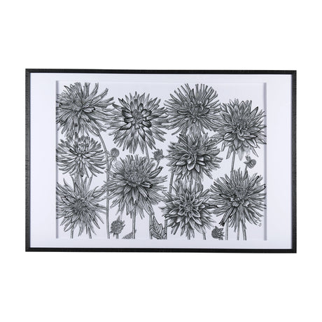 Dahlia Study - Detail by Mercana Studio Hand Embellished Textured Framed Art Photo Matted under Glas by Mercana at Eve Furniture