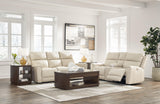 Dahlmoore Almond Power Reclining Sofa and Loveseat by Ashley at Eve Furniture