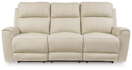 Dahlmoore Almond Power Reclining Sofa by Ashley at Eve Furniture