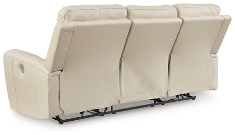 Dahlmoore Almond Power Reclining Sofa by Ashley at Eve Furniture