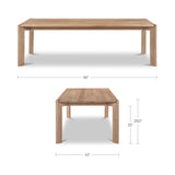Daifuku Brushed Natural Oak Large Dining Table by Moe's Home at Eve Furniture