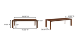 Daifuku Large Dining Table Brown by Moe's Home at Eve Furniture