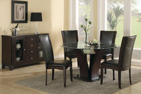 Daisy Dark Brown Side Chair, Set of 2 by Homelegance at Eve Furniture