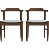 Daisy Dining Chair (Set of 2) Grey Fabric