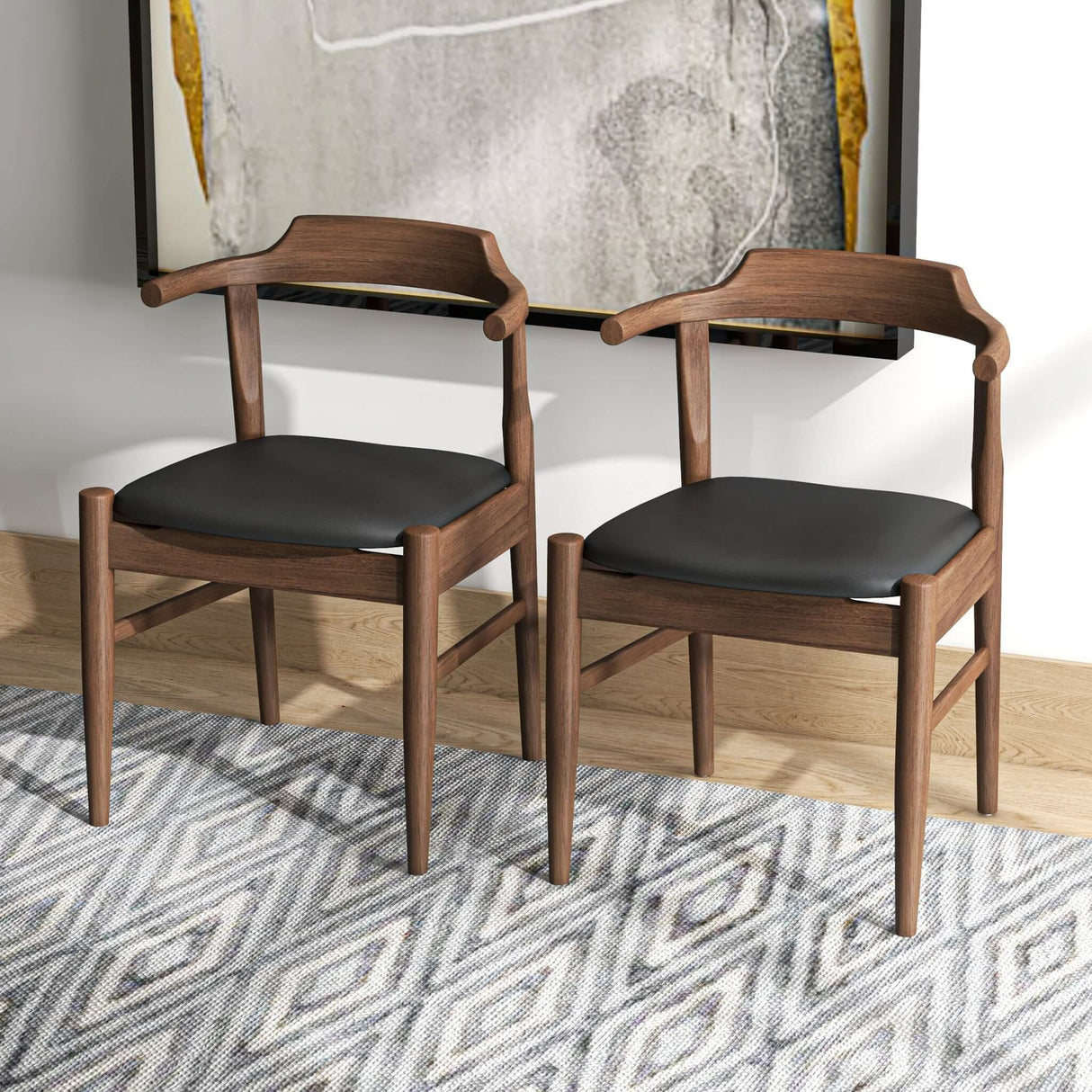 Daisy Dining Chair (Set of 2) Grey Fabric