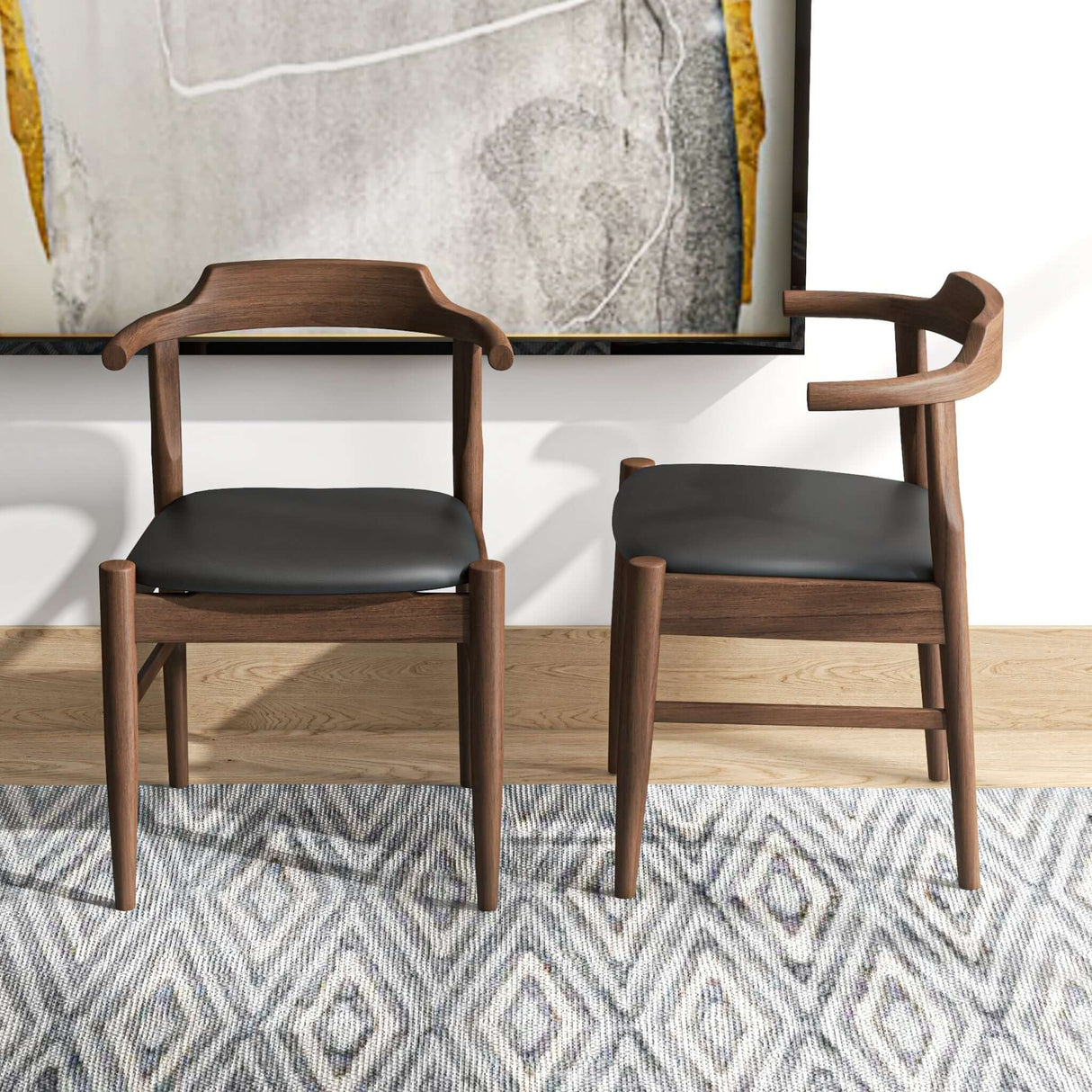 Daisy Dining Chair (Set of 2) Grey Fabric