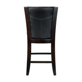 Daisy Espresso 48" Glass-Top Round 5-Piece Counter Height Set by Homelegance at Eve Furniture