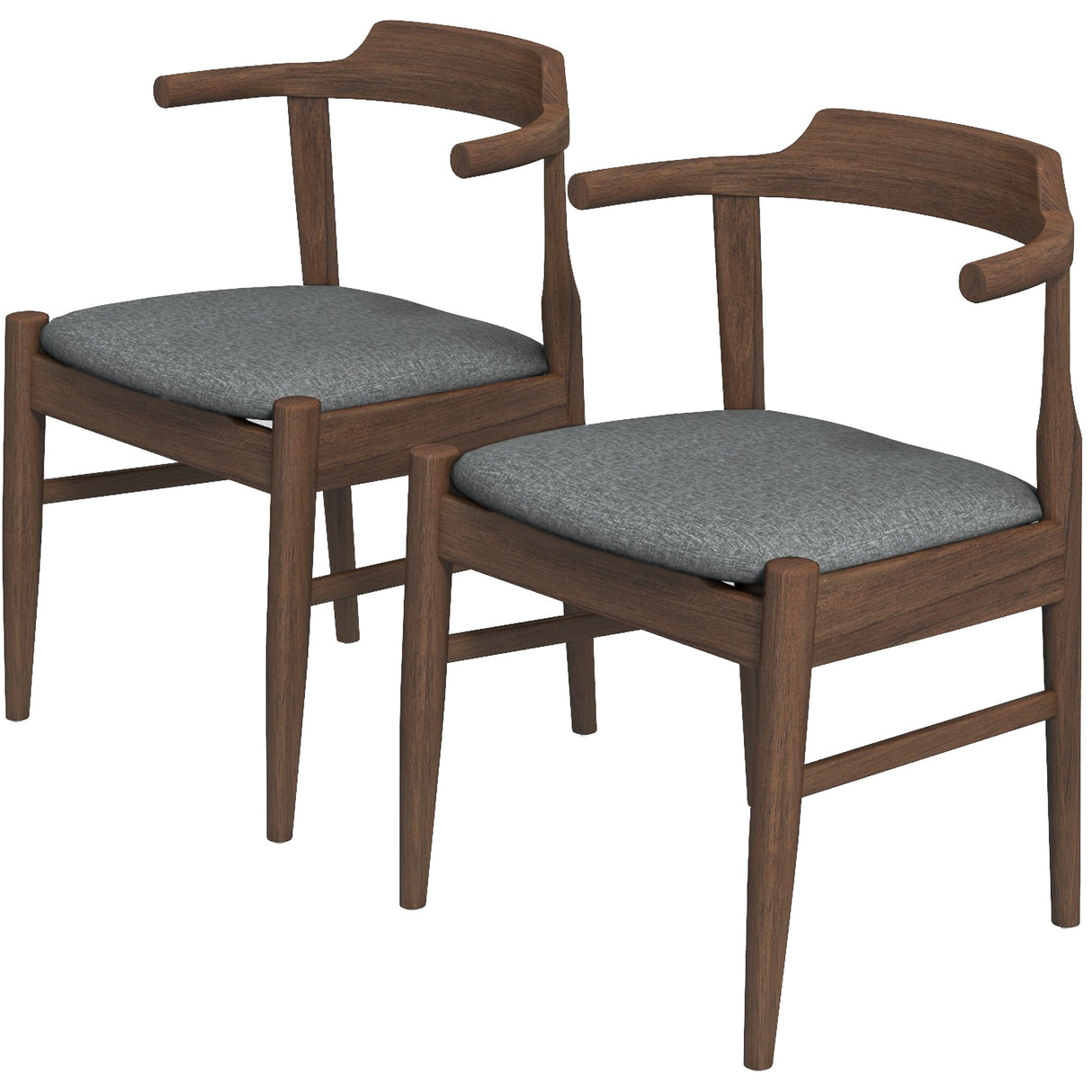 Daisy Gray Fabric Dining Chair (Set Of 2) by Ashcroft Imports at Eve Furniture