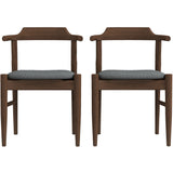 Daisy Gray Fabric Dining Chair (Set Of 2) by Ashcroft Imports at Eve Furniture