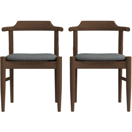 Daisy Gray Fabric Dining Chair (Set Of 2) by Ashcroft Imports at Eve Furniture
