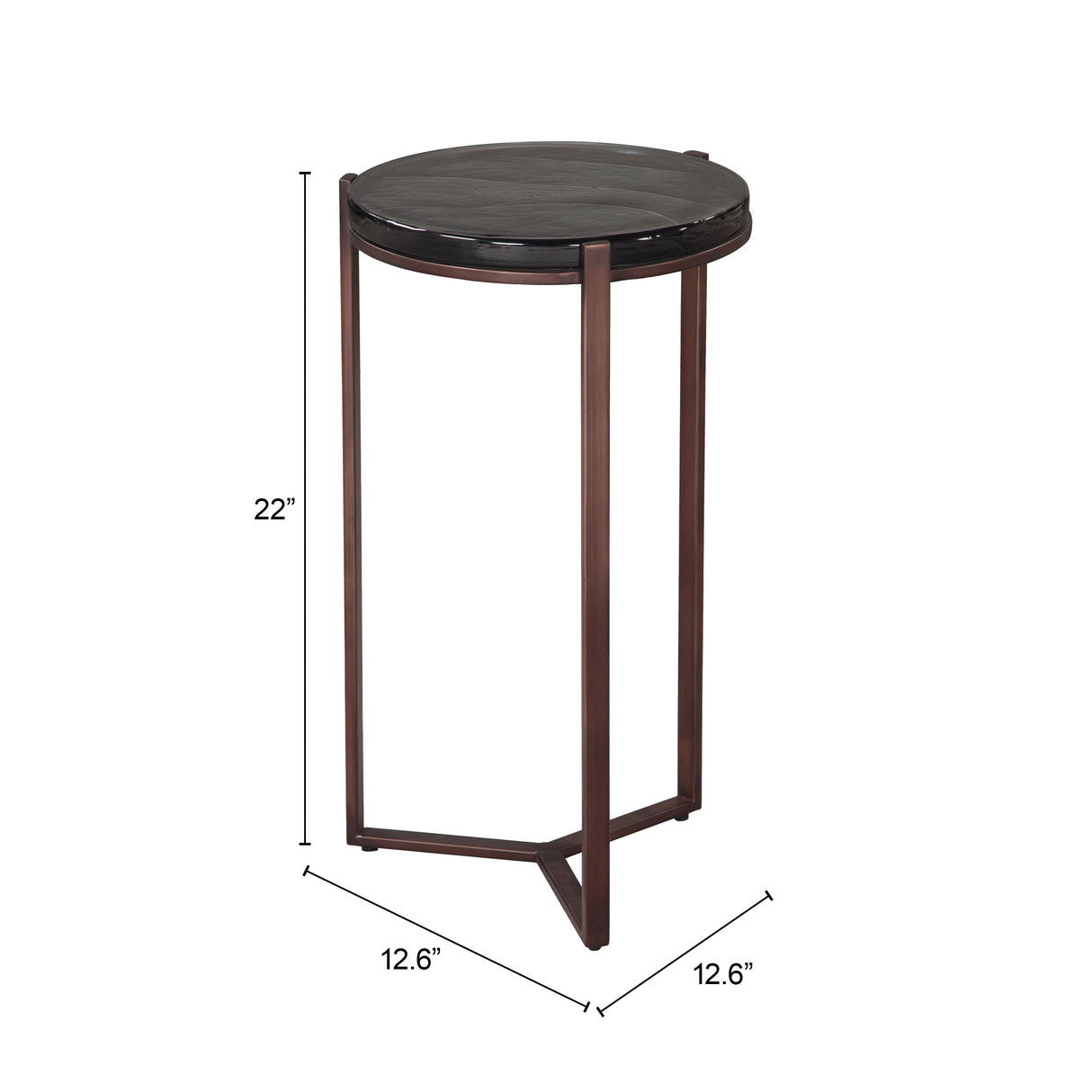 Daiza Bronze Side Table by Zuomod at Eve Furniture