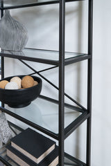 Dakerwell Antique Black 72" Bookcase by Ashley at Eve Furniture