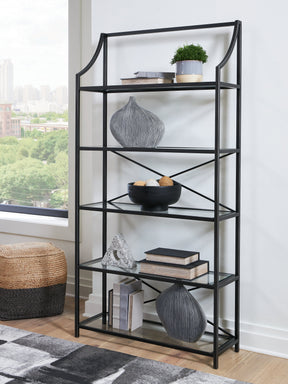 Dakerwell Antique Black 72" Bookcase by Ashley at Eve Furniture