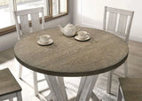 Dakota Antique White/Ash Brown 5-Piece Counter Height Table Set by Furniture of America at Eve Furniture