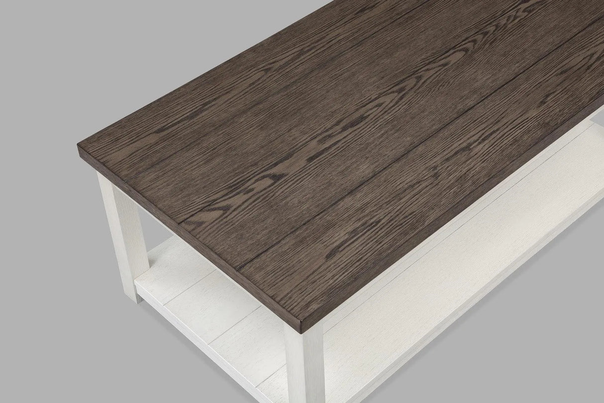 Dakota Chalk White 3-Piece Coffee Table Set by Crown Mark at Eve Furniture
