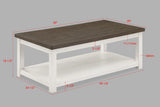 Dakota Chalk White 3-Piece Coffee Table Set by Crown Mark at Eve Furniture