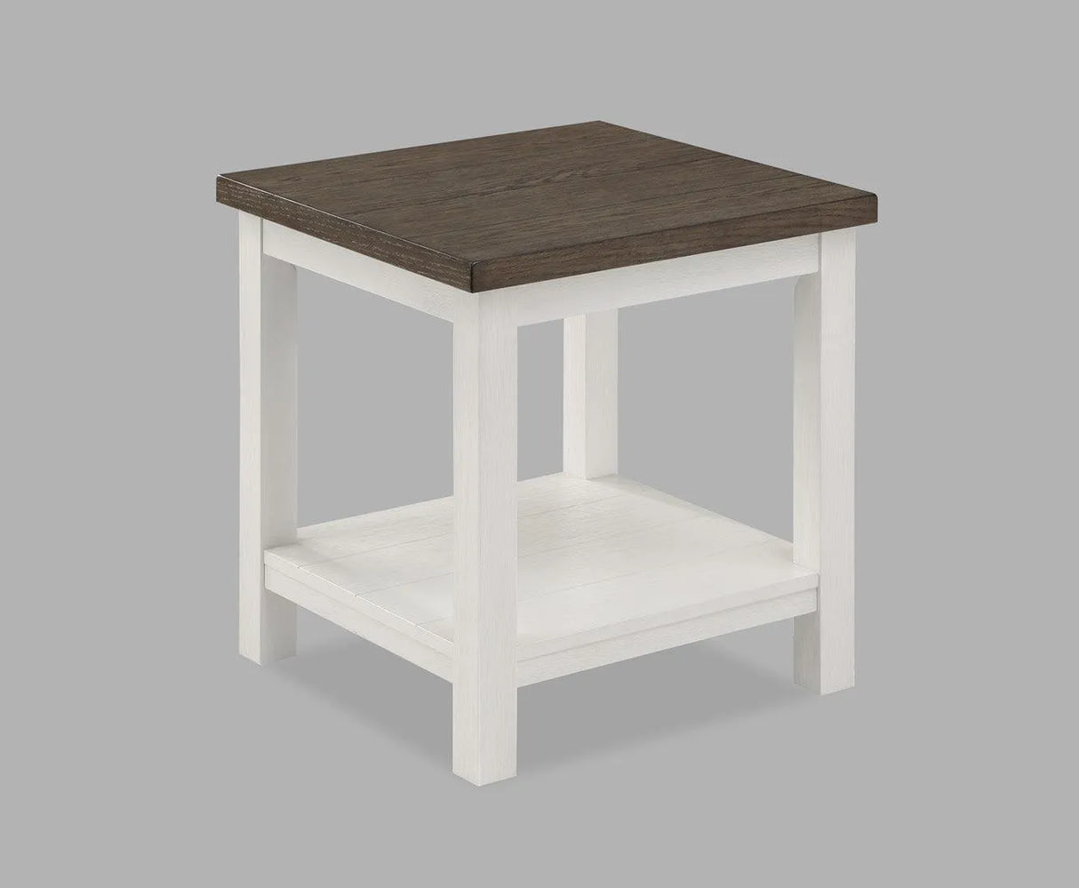 Dakota Chalk White 3-Piece Coffee Table Set by Crown Mark at Eve Furniture