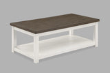 Dakota Chalk White 3-Piece Coffee Table Set by Crown Mark at Eve Furniture