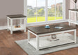 Dakota Chalk White 3-Piece Coffee Table Set by Crown Mark at Eve Furniture