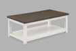 Dakota Chalk White Coffee Table with Casters by Crown Mark at Eve Furniture