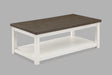 Dakota Chalk White Coffee Table with Casters by Crown Mark at Eve Furniture