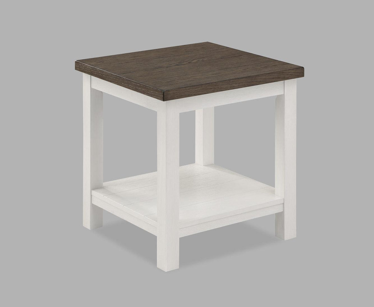 Dakota Chalk White End Table by Crown Mark at Eve Furniture