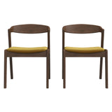 Dakota Dark Yellow Velvet Dining Chair (Set Of 2) by Ashcroft Furniture at Eve Furniture
