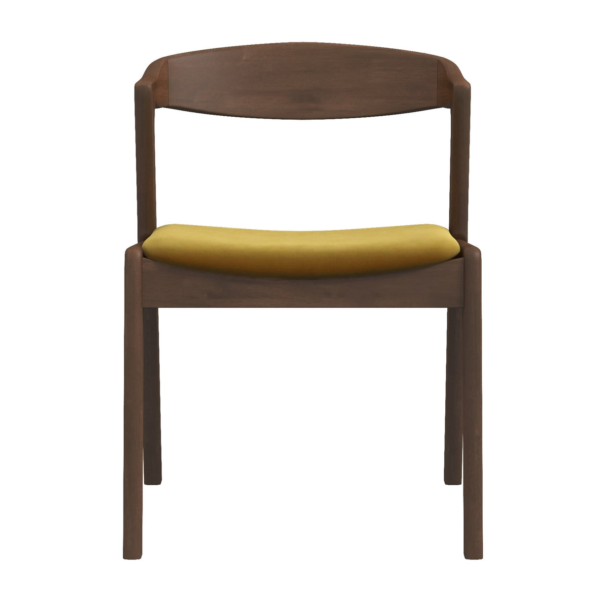 Dakota Dark Yellow Velvet Dining Chair (Set Of 2) by Ashcroft Imports at Eve Furniture