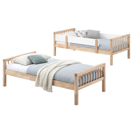 Dakota Natural Wood Twin Over Twin Bunk Bed by Coaster at Eve Furniture