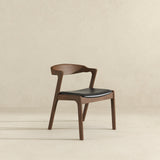 Dakota Solid Wood Black Leather Dining Chair (Set Of 2) by Ashcroft Furniture at Eve Furniture