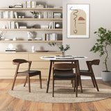 Dakota Solid Wood Black Leather Dining Chair (Set Of 2) by Ashcroft Furniture at Eve Furniture