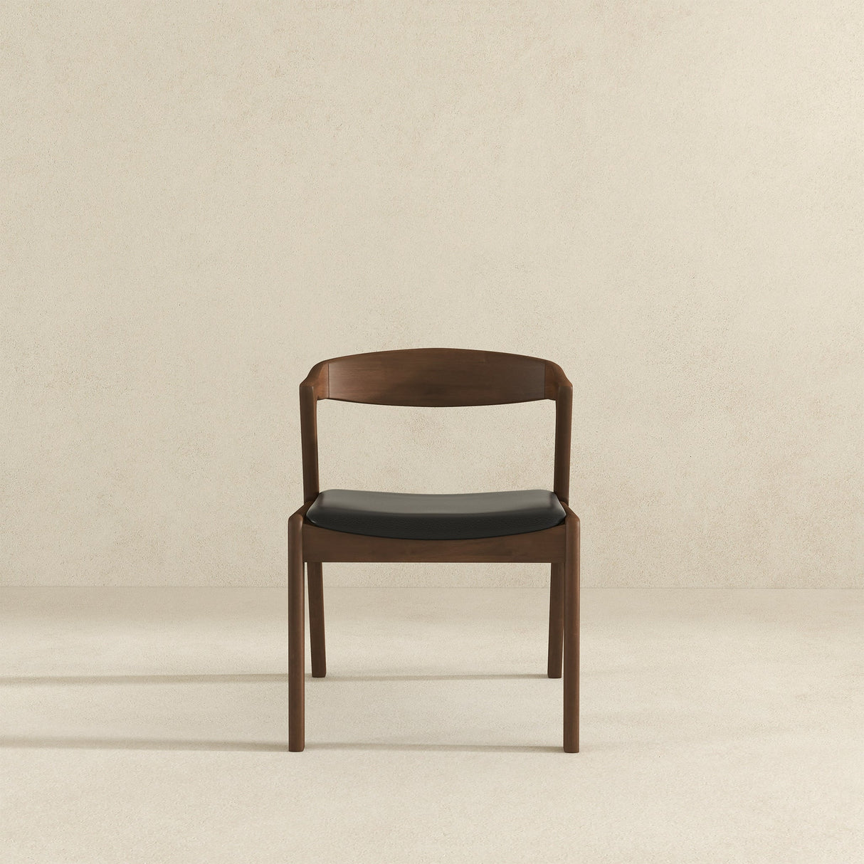 Dakota Solid Wood Black Leather Dining Chair (Set Of 2) by Ashcroft Furniture at Eve Furniture