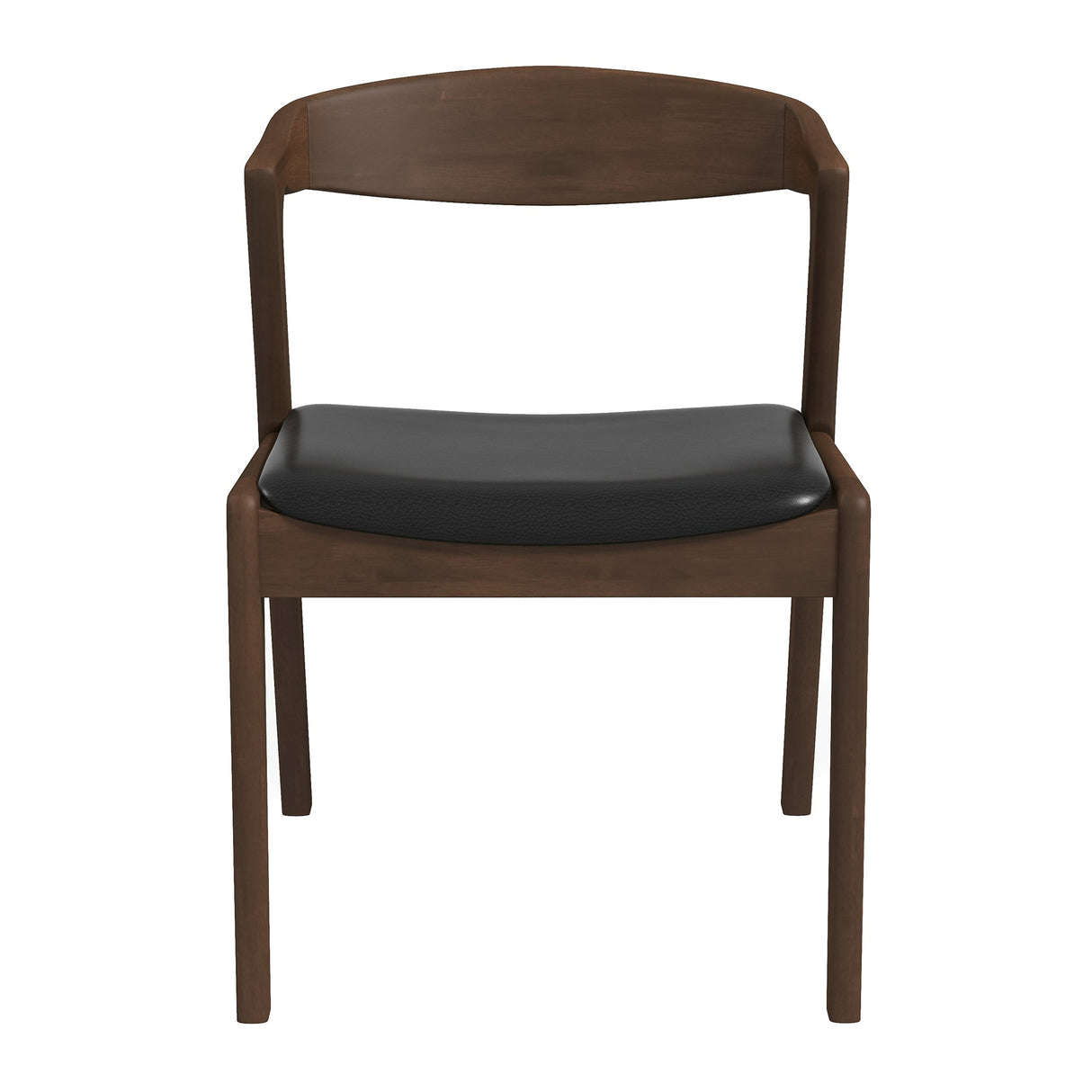 Dakota Solid Wood Black Leather Dining Chair (Set Of 2) by Ashcroft Furniture at Eve Furniture