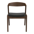 Dakota Solid Wood Black Leather Dining Chair (Set Of 2) by Ashcroft Imports at Eve Furniture