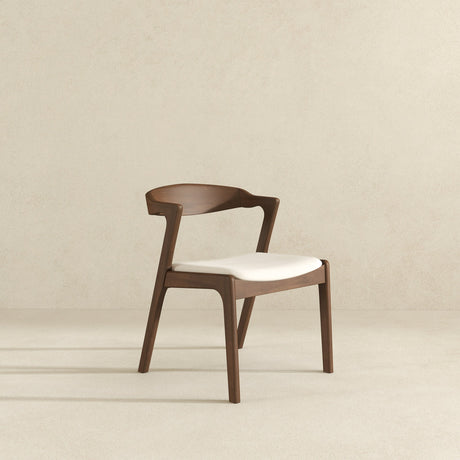 Dakota Solid Wood Cream Velvet Dining Chair (Set Of 2) by Ashcroft Furniture at Eve Furniture