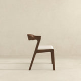 Dakota Solid Wood Cream Velvet Dining Chair (Set Of 2) by Ashcroft Furniture at Eve Furniture