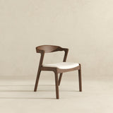 Dakota Solid Wood Cream Velvet Dining Chair (Set Of 2) by Ashcroft Imports at Eve Furniture