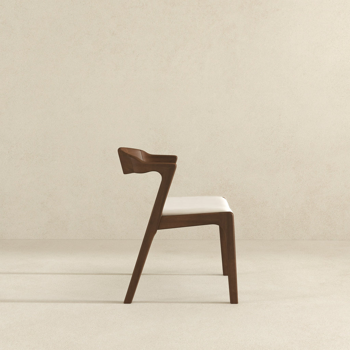 Dakota Solid Wood Cream Velvet Dining Chair (Set Of 2) by Ashcroft Imports at Eve Furniture