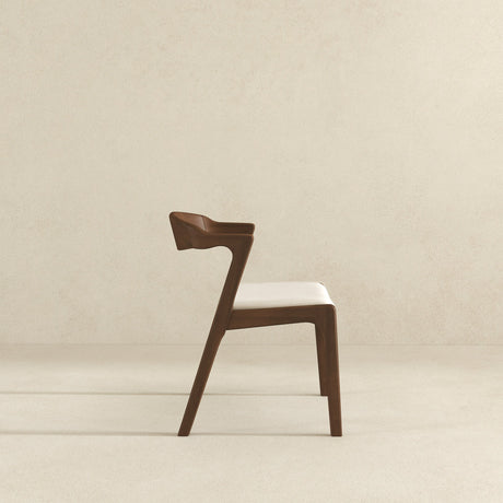 Dakota Solid Wood Cream Velvet Dining Chair (Set Of 2) by Ashcroft Imports at Eve Furniture