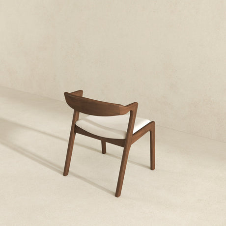 Dakota Solid Wood Cream Velvet Dining Chair (Set Of 2) by Ashcroft Imports at Eve Furniture