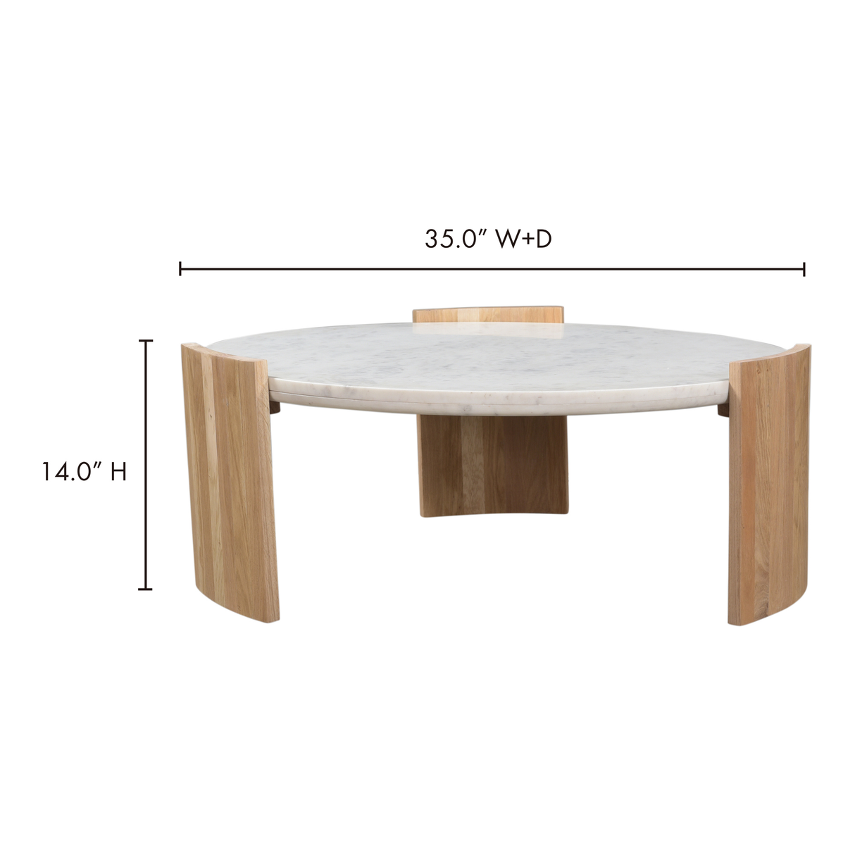 Dala White Coffee Table by MOES at Eve Furniture