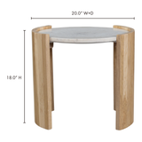 Dala White Side Table by Moe's Home at Eve Furniture