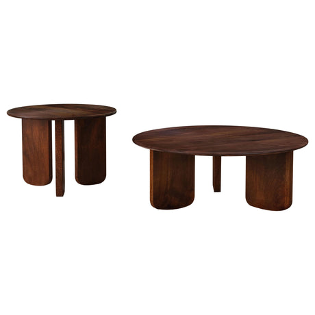 Dale Brown 2-Piece Solid Wood Coffee and End Table Set by Coaster at Eve Furniture