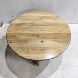 Dale Natural Mango Sculptural Round Solid Mango Wood Coffee Table